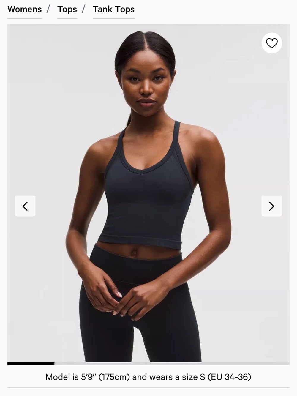 NWT Lululemon Black Get Low Training Tank